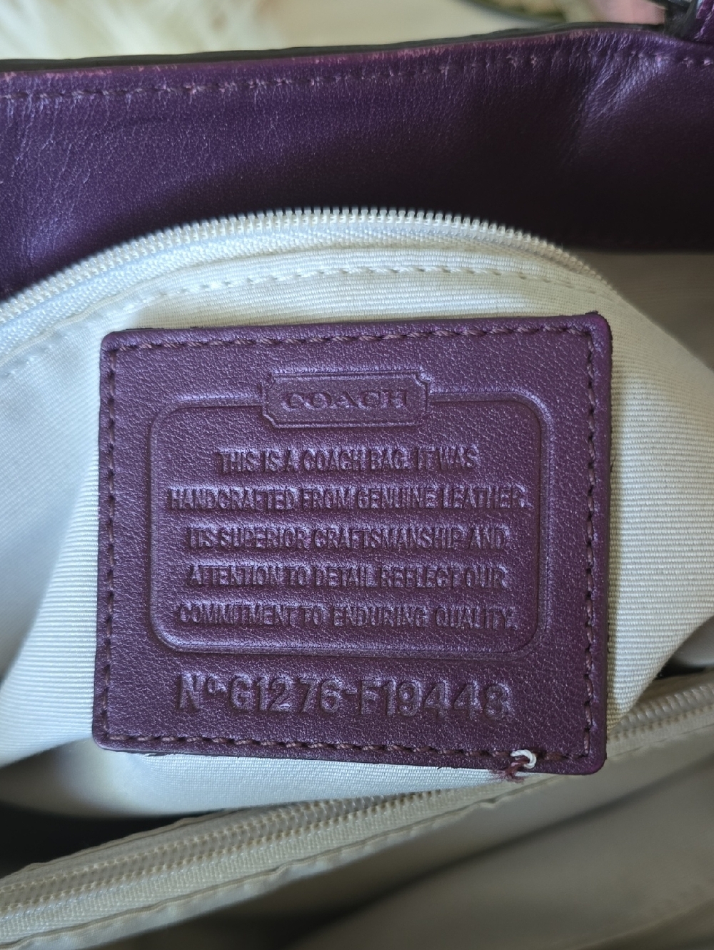 Coach Soho Purple Leather Signature Buckle Tote with Hangtag GUC - Picture 3 of 16